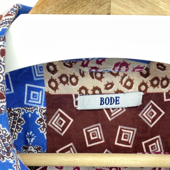 Bode Patchwork Paisley Rayon Shirt - Picture 3 of 4